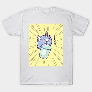 Kawaii Unicorn Boba Tea T-Shirt